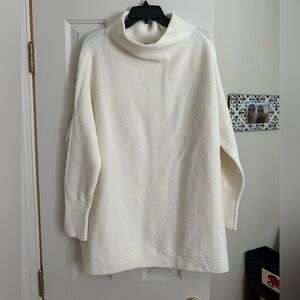 Free people ottoman slouchy tunic sweater in creamy white